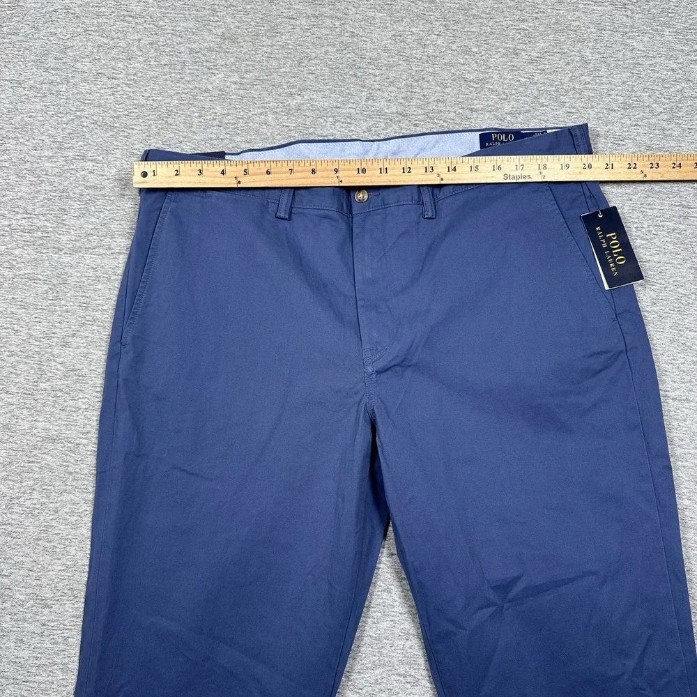 Polo Ralph Lauren Pants Mens 40x32 Blue Stretch Cotton Twill Chino City NEW